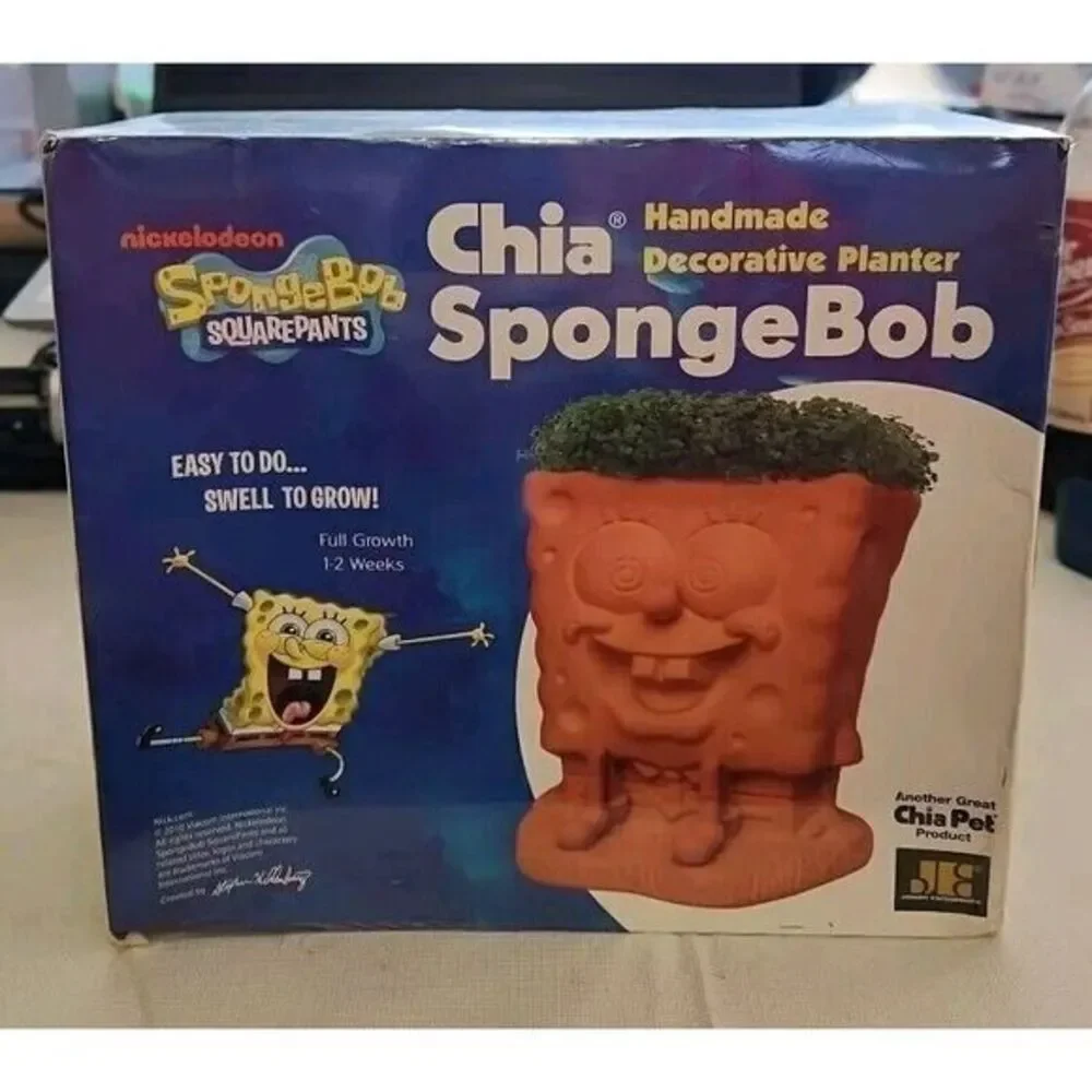 SpongeBob SquarePants Chia Pet Decorative Planter 2010‎ New & Sealed B4